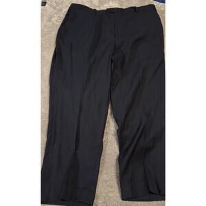 Alberto Cardinalli Men's Black Suit Pants 46R Slim Fit Flat Front Straight Leg